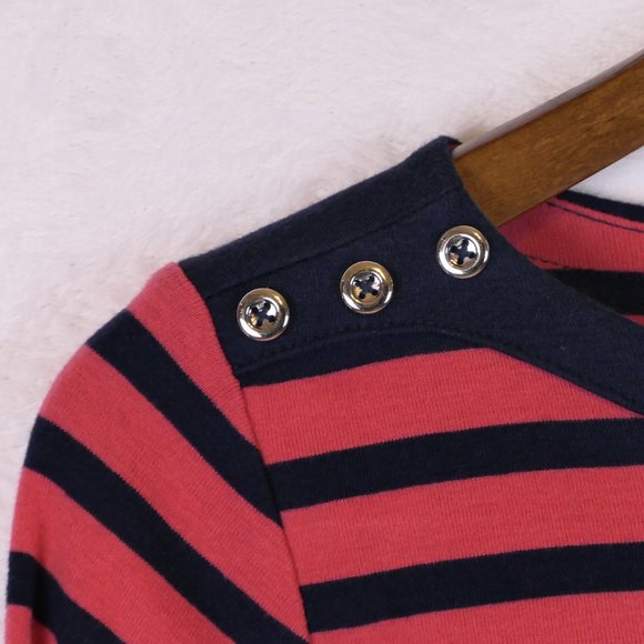 Rafaella Weekend Women's SZ MP Scoop Neck Striped  3/4 Sleeve Top - Picture 3 of 5